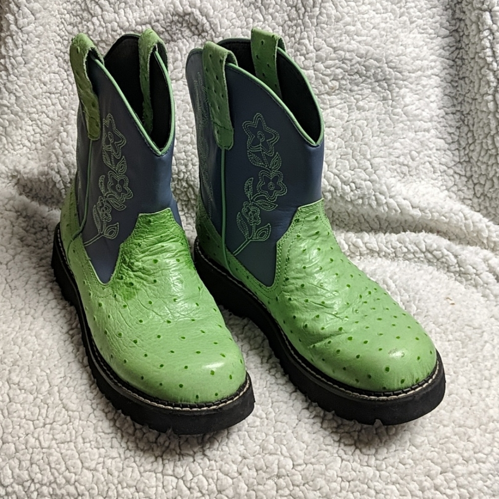 Roper Lime Green Boots, Women's 9